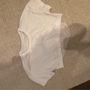 ALO White Crop Top w mesh under